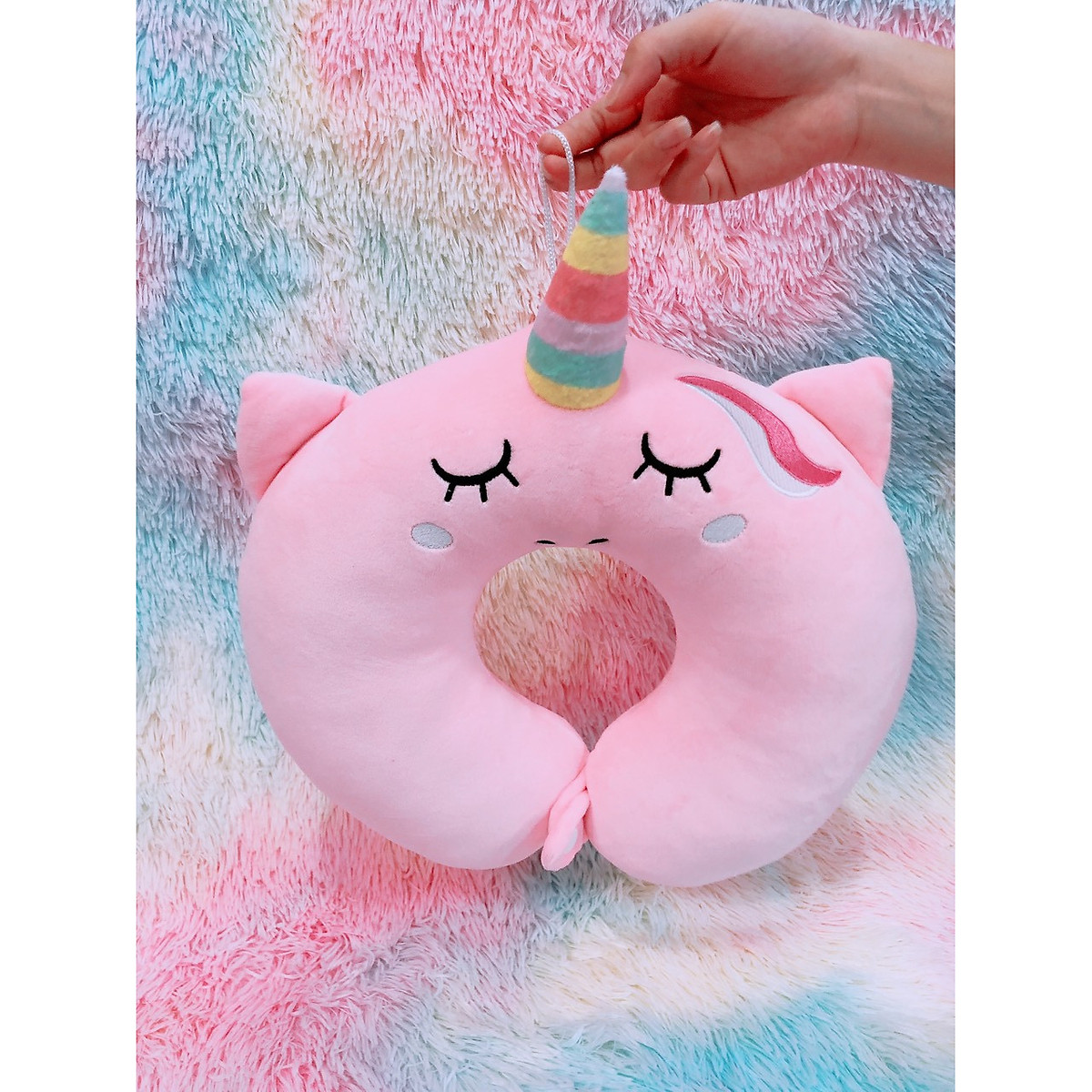 Gối kê cổ chữ u ngựa kỳ lân unicorn
