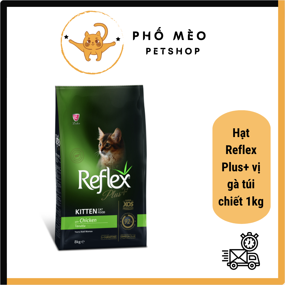 Thức ăn cho mèo dạng hạt Reflex Plus+ Vị Gà Túi 1kg