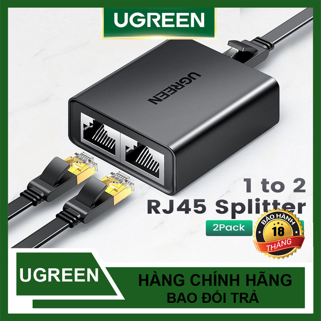 Bộ phân luồng tín hiệu IPTV và LAN RJ45 2 vào 1 Ugreen 50923 - lắp theo sơ đồ