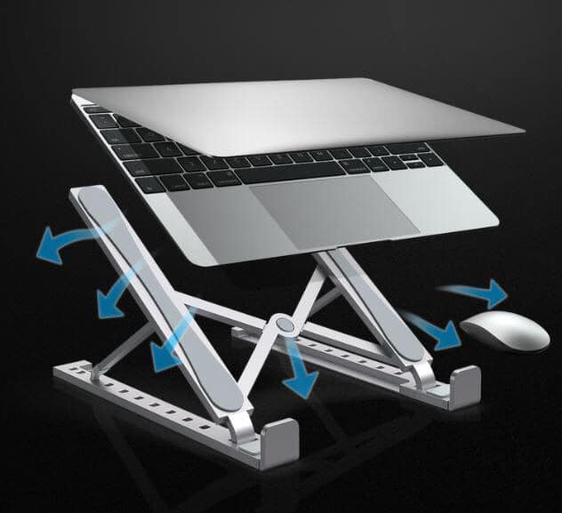 Giá đỡ laptop có thể xếp gọn,hỗ trợ tản nhiệt,điều chỉnh độ cao để laptop,macbook,...có 2 loại chất liệu nhựa cao cấp và nhôm đúc nguyên khối