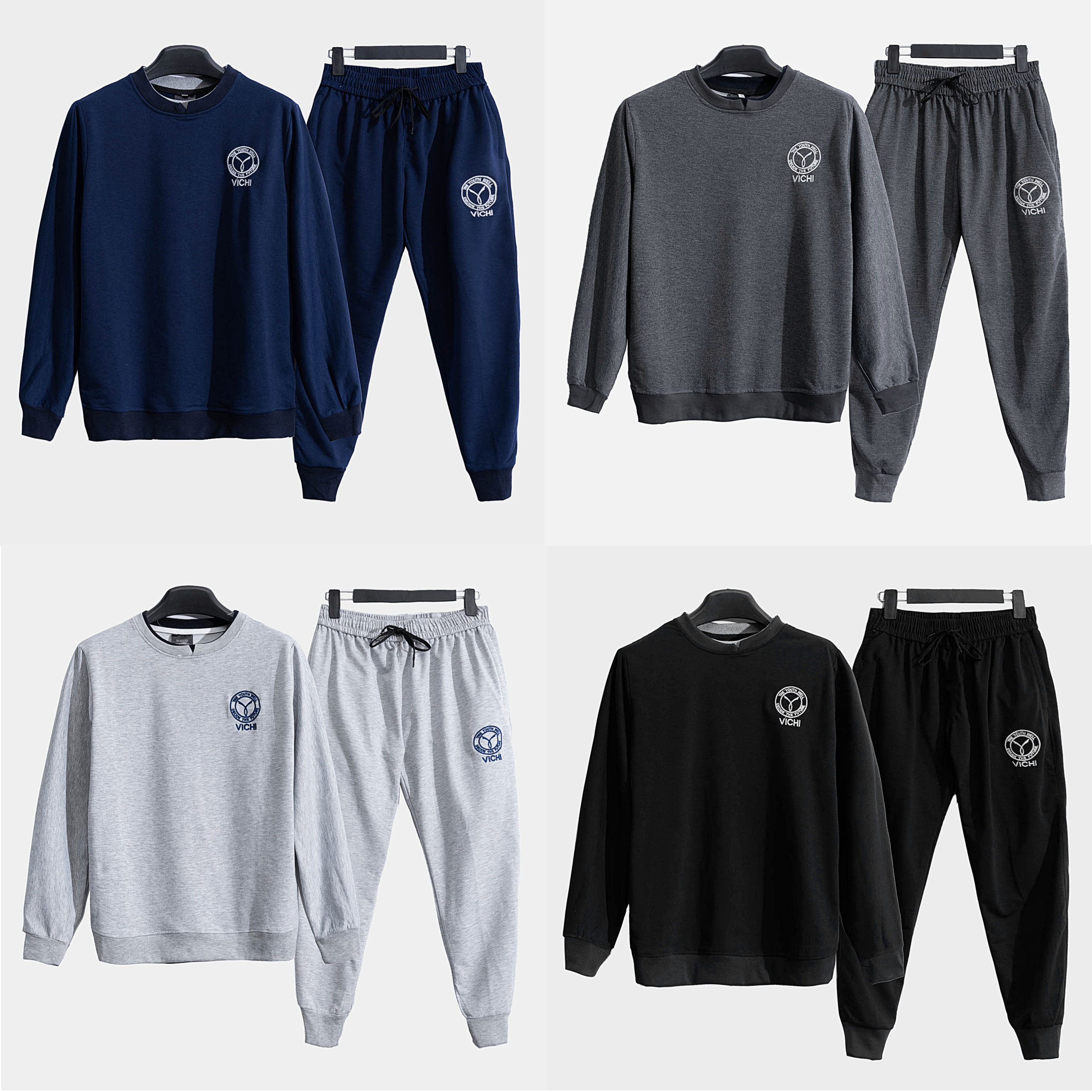 Bộ quần áo thu đông nam,bộ thể thao nỉ nam 45-85kg M002