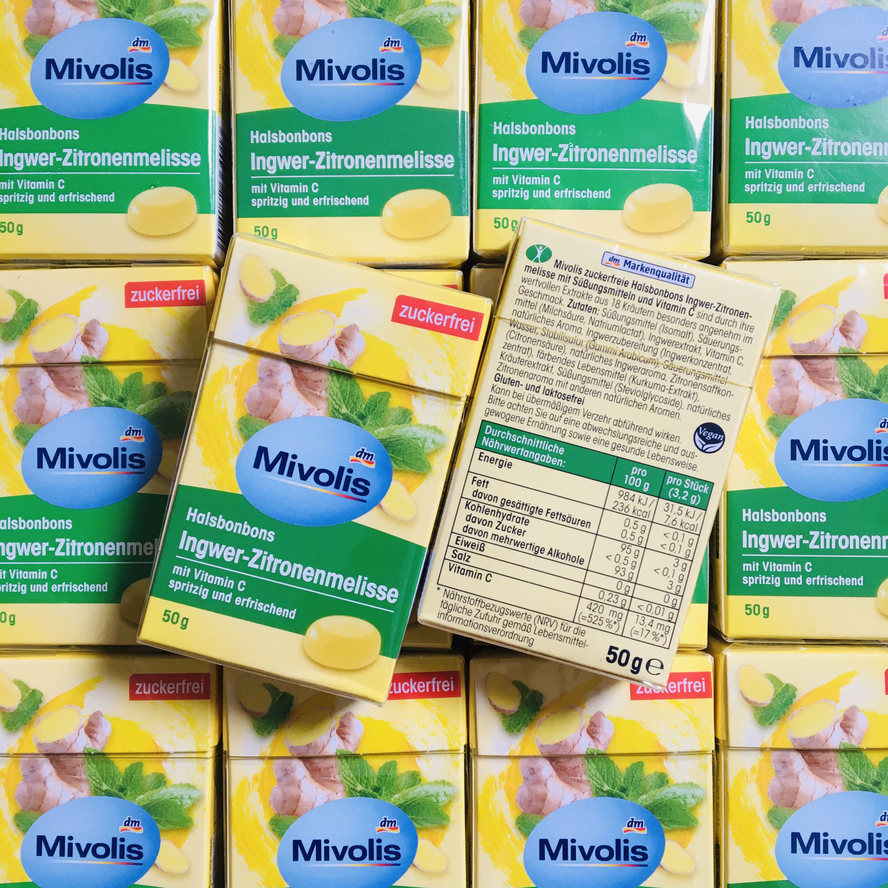 Kẹo ngậm CHANH GỪNG BẠC HÀ bổ sung vitamin C, tăng đề kháng [Nội Địa Đức]