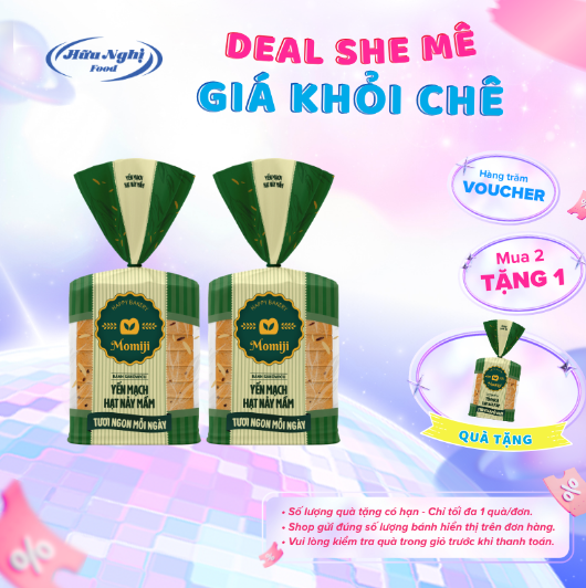 COMBO 2 BÁNH SANDWICH HẠT NẢY MẦM MOMIJI 300g (siêu mềm)
