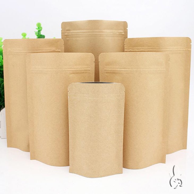 Túi zip 2 mặt giấy, đựng cafe, trà, bánh, đậu, trái cây sấy...(Link500gr - 1kg)