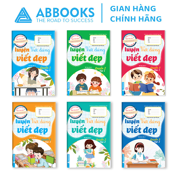 Sách Luyện Viết Đúng Viết Đẹp Cho Học Sinh Tiểu Học Bộ 6 Cuốn – ABBOOKS