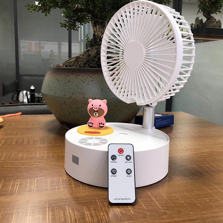 Quạt Tích Điện Pin Lithium Polymer Đa Năng - Quạt Gấp Gọn Chế Độ Gió Tự Nhiên 3 Tốc Độ Pin 7200mah Độ Cao Tối Đa 100cm Có Chế Độ Quay Tự Động