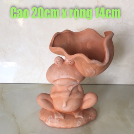 Chậu đất nung hình thú