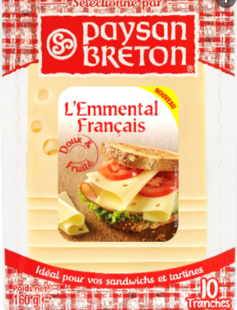 Phô mai Emmental Paysan Breton lát 160g