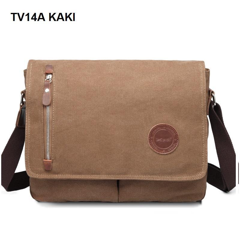 Túi vải canvas - dòng cao cấp - bền bỉ - thời trang - KT 34x28x9 cm - đựng vừa giấy A4 - ipad 10 inch mã TV14 thatchatstore