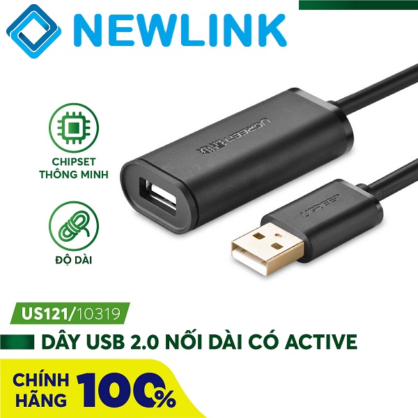 Cáp usb nối dài có ic khuếch đại 5m, 10m ,15m, 20m ugreen cao cấp