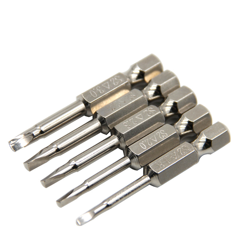 Bộ 5 đầu bắt vít tam giác chuôi lục thép s2 xi trắng 1.8-3mm dài 50mm bền đẹp