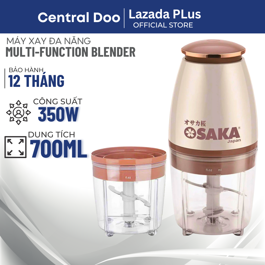 Osaka Multifunctional Meat Grinder 750ML Capacity, Meat Grinder, Fish Grinder, Food Grinder, Easy to Use and Clean