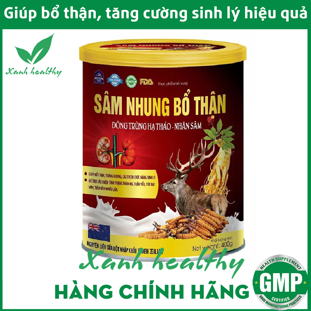 Sữa Bột Sâm Nhung Bổ Thận Đông Trùng Hạ Thảo Nhân Sâm giúp bổ thận tăng cường sinh lý nam, mạnh gân cốt - Hộp 400g