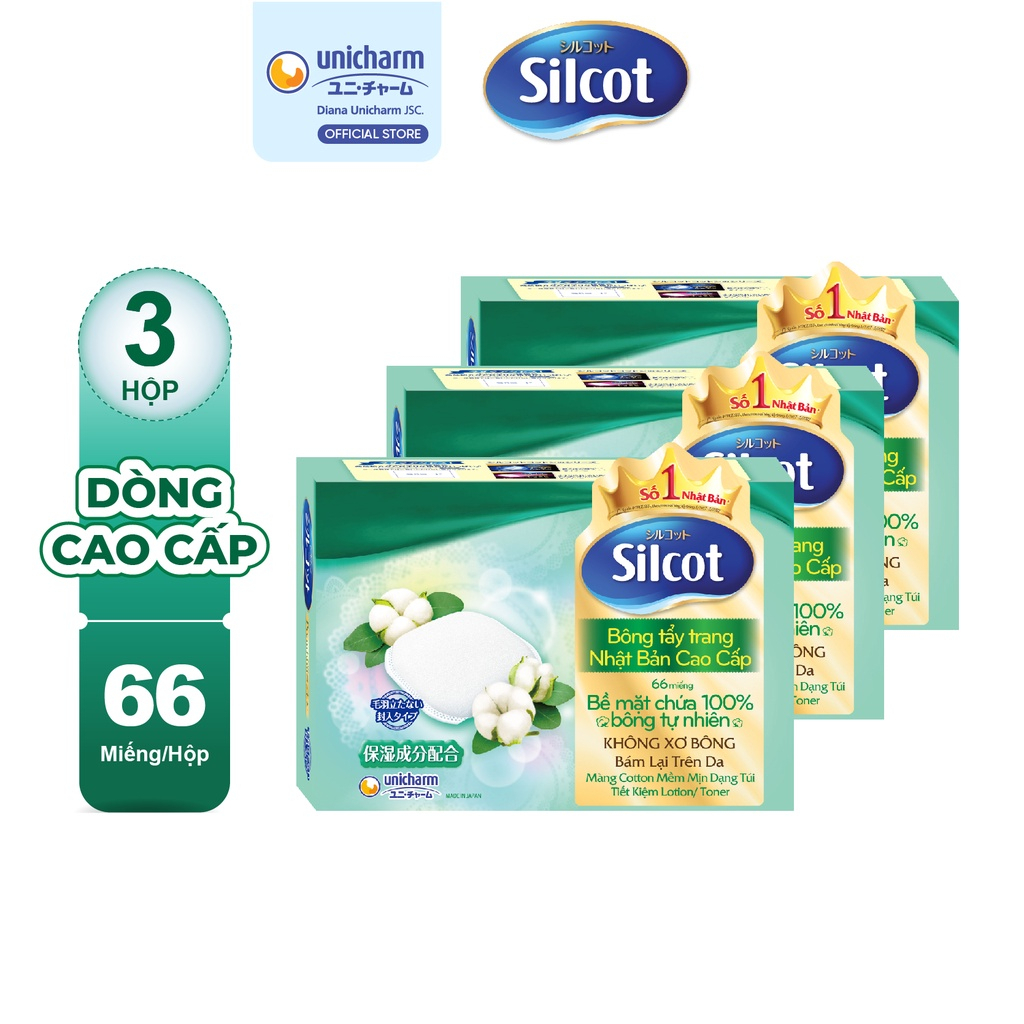 Combo of 3 Boxes of Silcot Premium High-Quality Makeup Cotton Pads