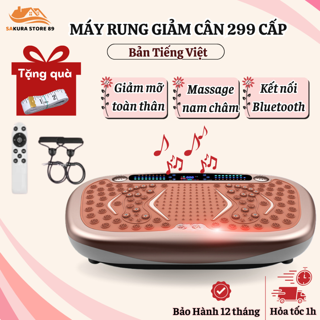 Máy giảm cân rung lắc toàn thân Zlife 299 cấp độ, Máy tập Gym massage bụng giảm mỡ có bluetooth