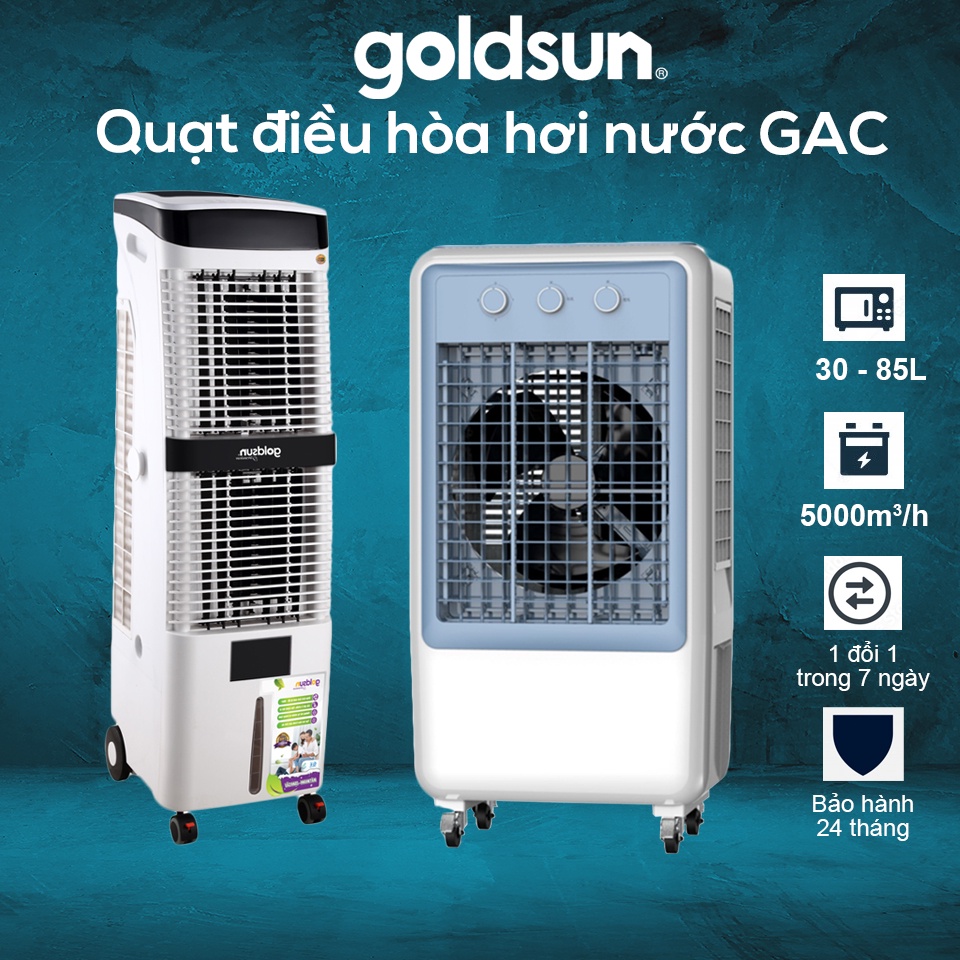 Quạt điều hòa hơi nước cỡ lớn Goldsun Việt Nam - Hàng chính hãng - Quạt hơi nước g suất mạnh dành cho gia đình