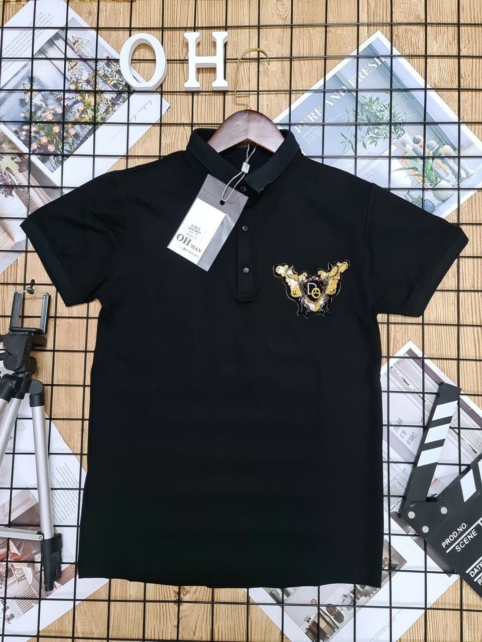 ÁO THUN NAM THÊU KIM SA CAO CẤP DG 2