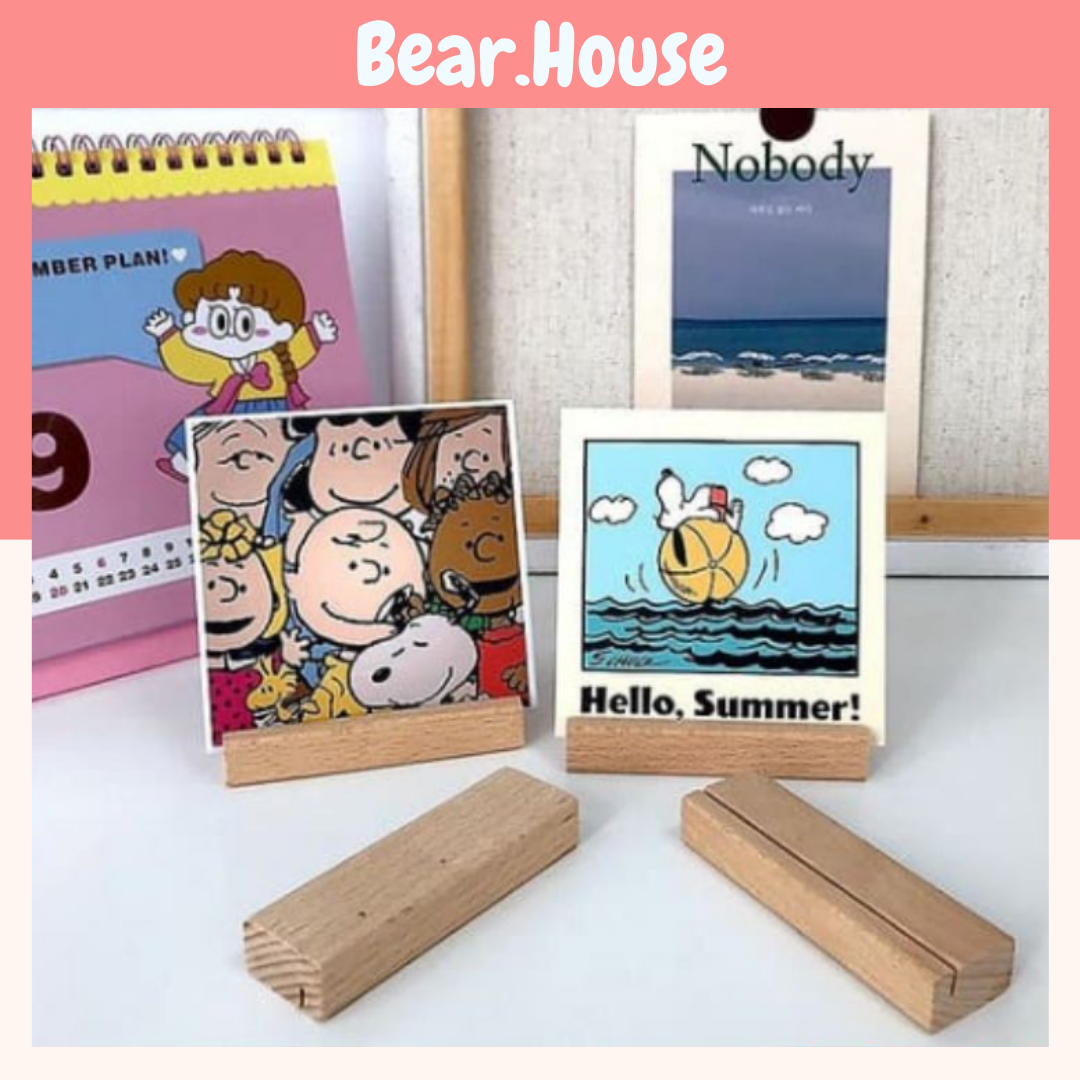 [HCM]??Đế Gỗ Để Ảnh/Danh Thiếp/Menu Thiệp Cưới Để Bàn Xinh Xắn Bear.House