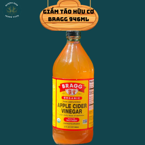 Giấm Táo Hữu Cơ Bragg 946Ml Hàng Mỹ