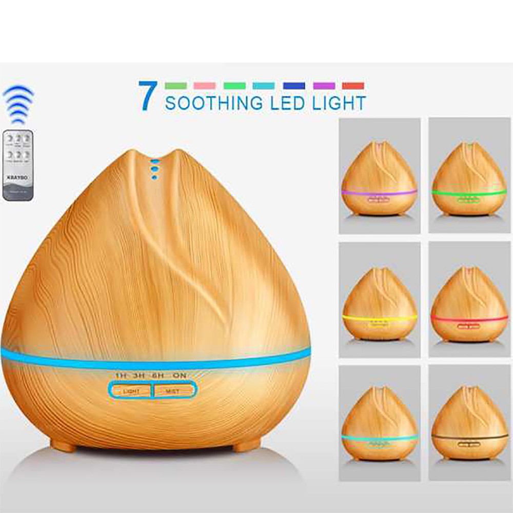 Máy phun sương , Máy xông tinh dầu , Máy khuếch tán tinh dầu Búp Sen dung tích 500ml tạo độ ẩm, trang trí nhà