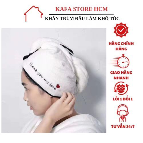 Khăn Quấn Tóc, Ủ Tóc, Lau Khô Thần Thánh Với Chất Liệu Vải Bông Siêu Thấm Hút Cực Nhanh.