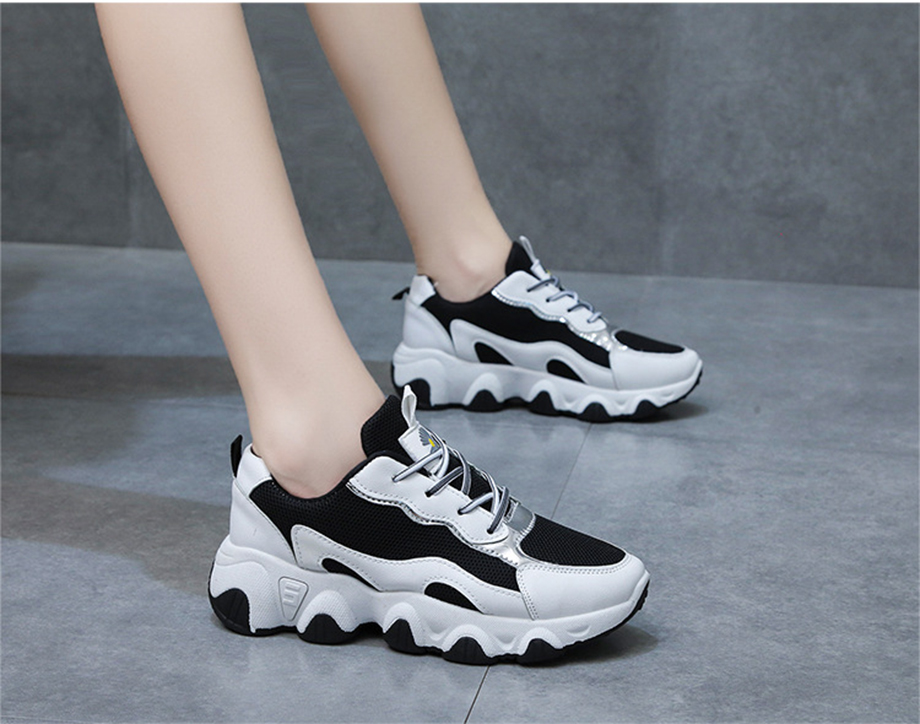 Giày nữ sneaker giày nữ thể thao độn đế 3,5 cm hottrend ENNIU T024