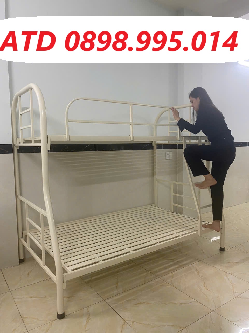 Giường tầng kí túc xá giá rẻ - giường tầng nhân viên bằng sắt giá xưởng hàng lắp ráp nhanh hình ảnh thực tế 100%
