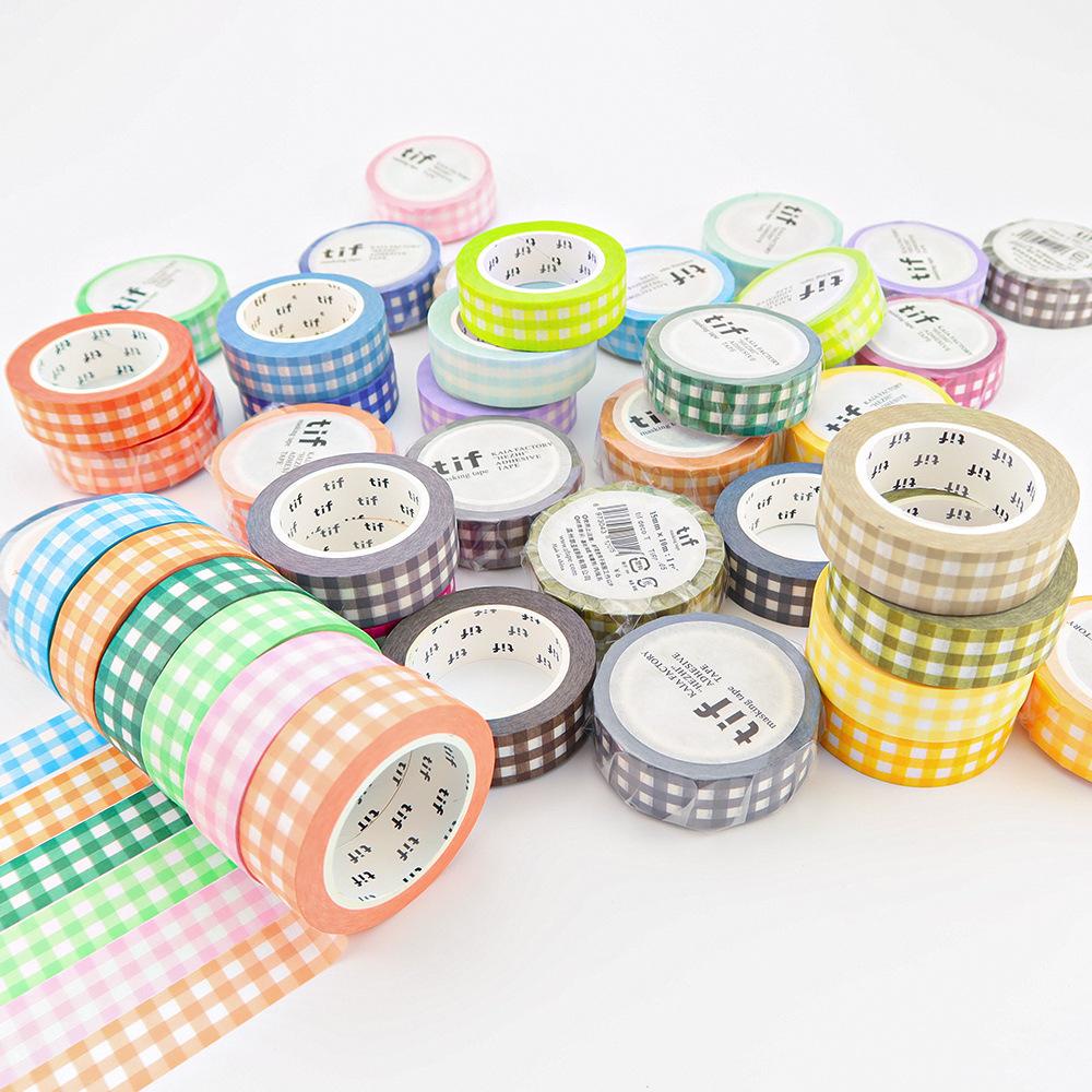Cuộn washi tape tif caro border trang trí