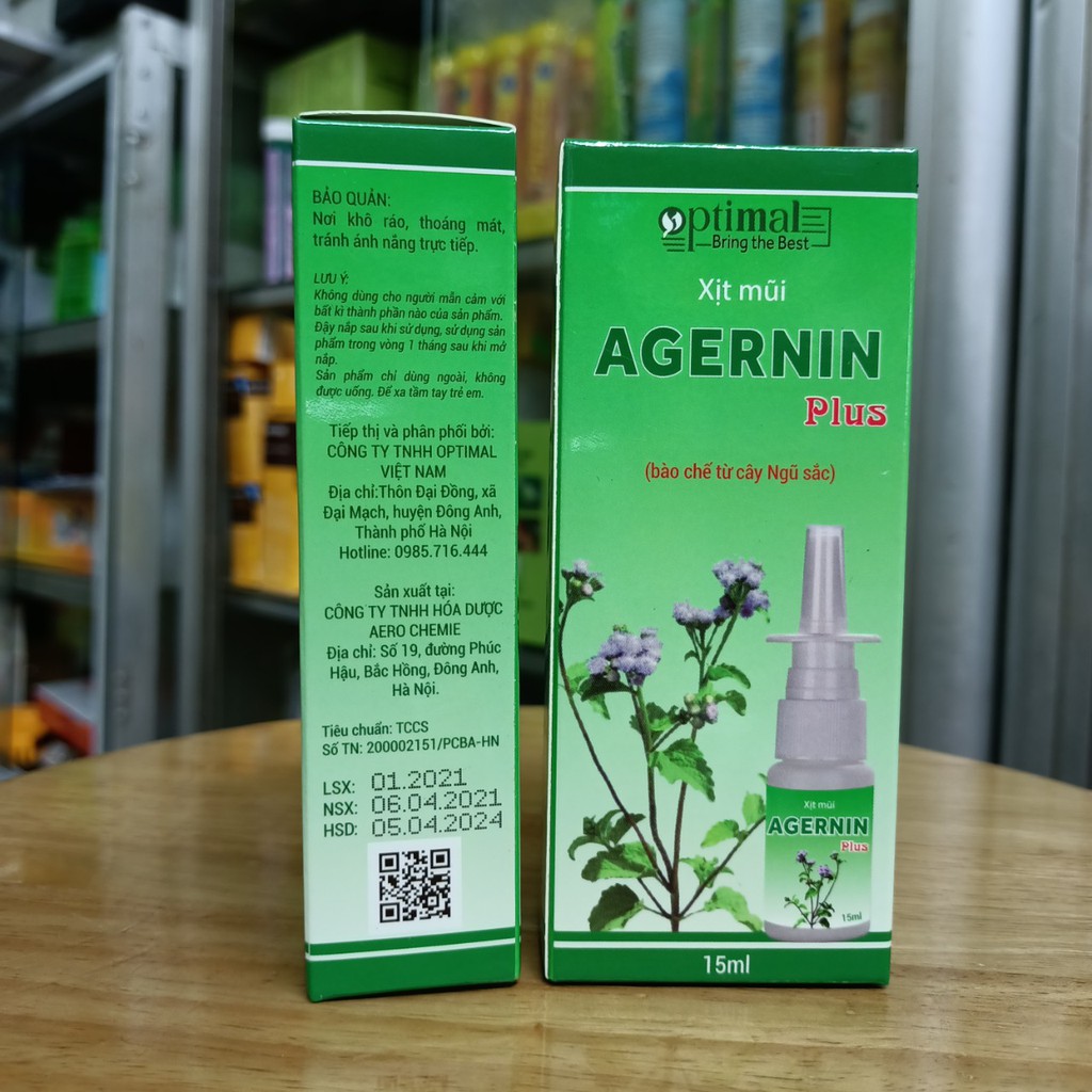 Xịt mũi Agernin plus hoa ngũ sắc