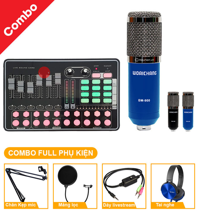 [HCM][ COMBO TRỌN BỘ LIVESTREAM THU ÂM MIC BM900 VÀ SOUND CARD H9 BLUETOOTH ] Thiết Bị Thu Âm Live Tream Karaoke Mini Tại Nhà Âm Thanh Trong Trẻo Hiệu Ứng Âm Thanh Tiên Tiến Tương Thích Với Các Thiết Bị Công Nghệ Có Bluetooth.