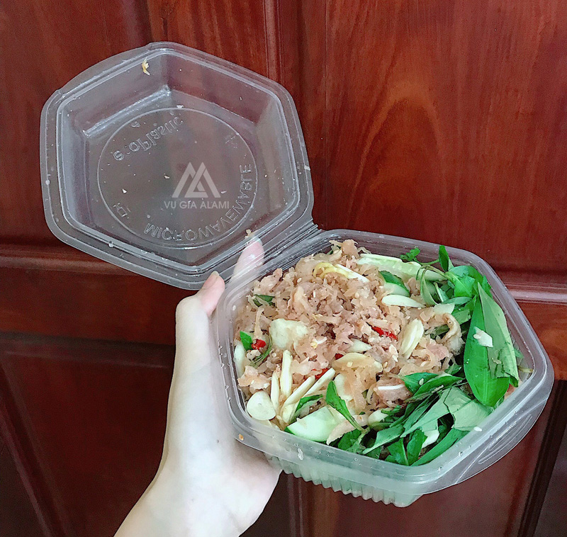 Hộp Lục Giác đựng xôi, bánh ngọt, chè các loại nhựa PP dẻo cao cấp - Bếp xanh thiên bình