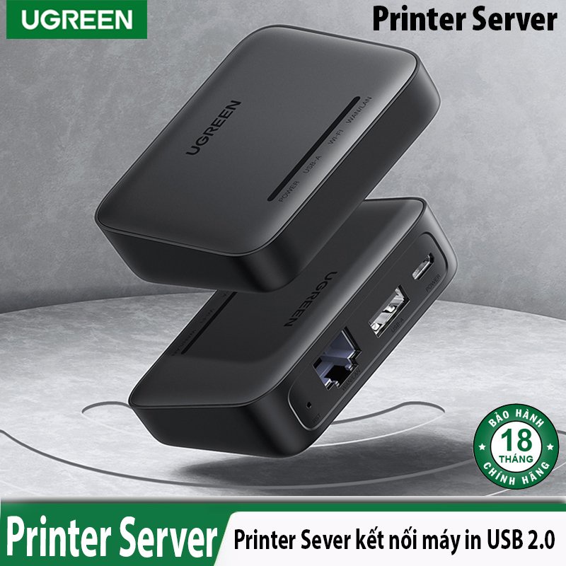 Thiết bị printer server in qua mạng lan và wifi ugreen 10941 cao cấp chính hãng cm428
