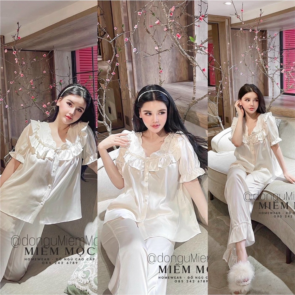 Pyjama xướt bèo chất liệu lụa cao cấp - hàng thiết kế freesize hàng thiết kế cao cấp