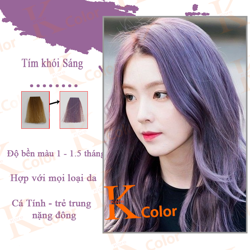 Thuốc nhuộm tóc màu TÍM KHÓI SÁNG kcolor