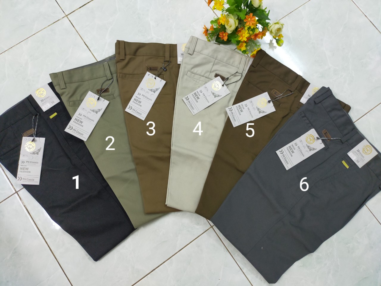[HCM]Quần kaki trung niên xếp ly