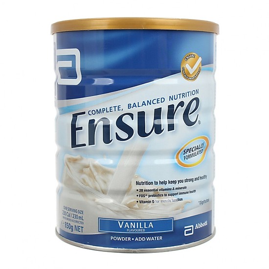 Sữa ensure úc lon 850g