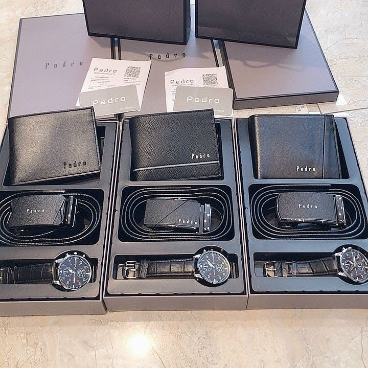 Set 3 chi tiết dây lưng nam pe ro fullbox bill như hình