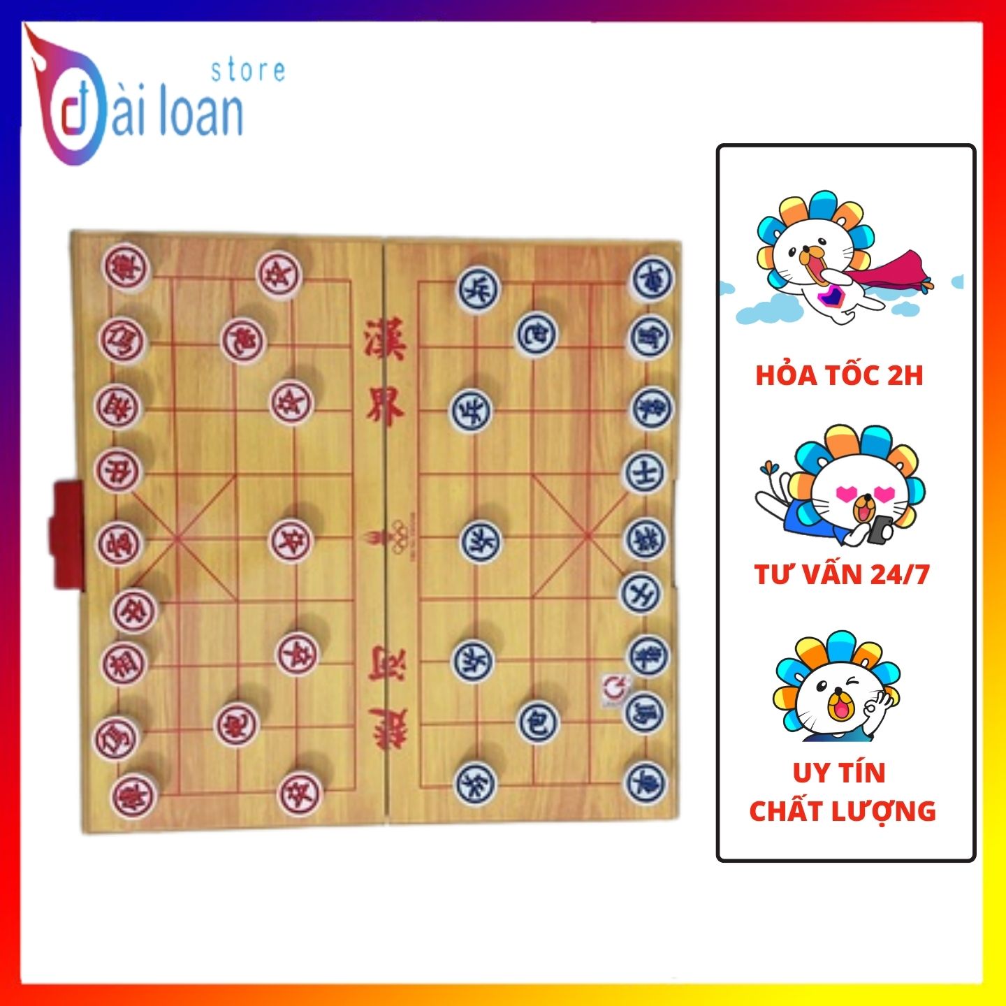 Bộ cờ tướng cỡ lớn kích thước hộp 44x44cm