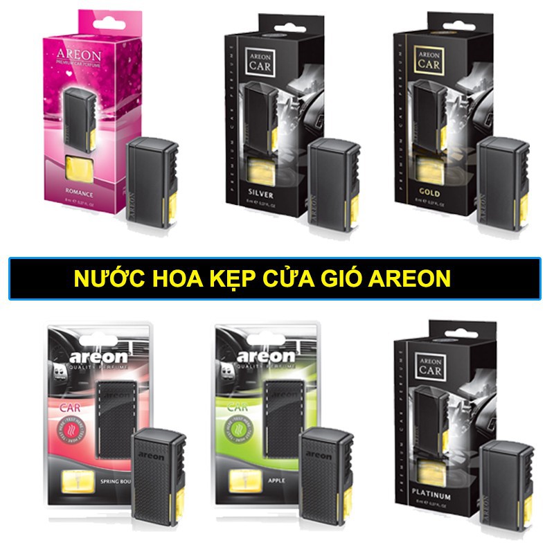 Nước hoa AREON - Nước Hoa Ô Tô Kẹp Cửa Gió Khử Mùi Xe Hơi  Nhập Khẩu Bulgaria
