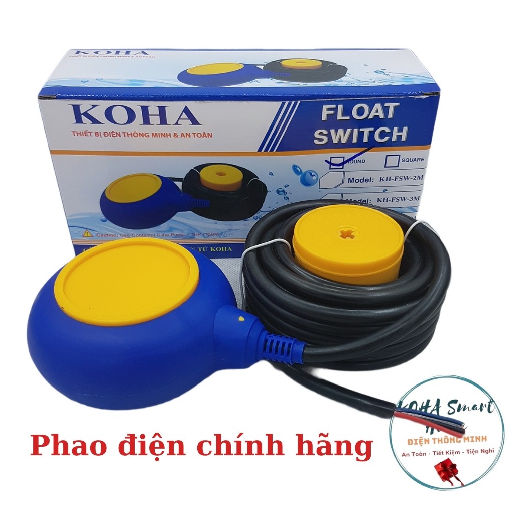 Phao điện máy bơm chống tràn chống cạn koha-kws-3m/5m