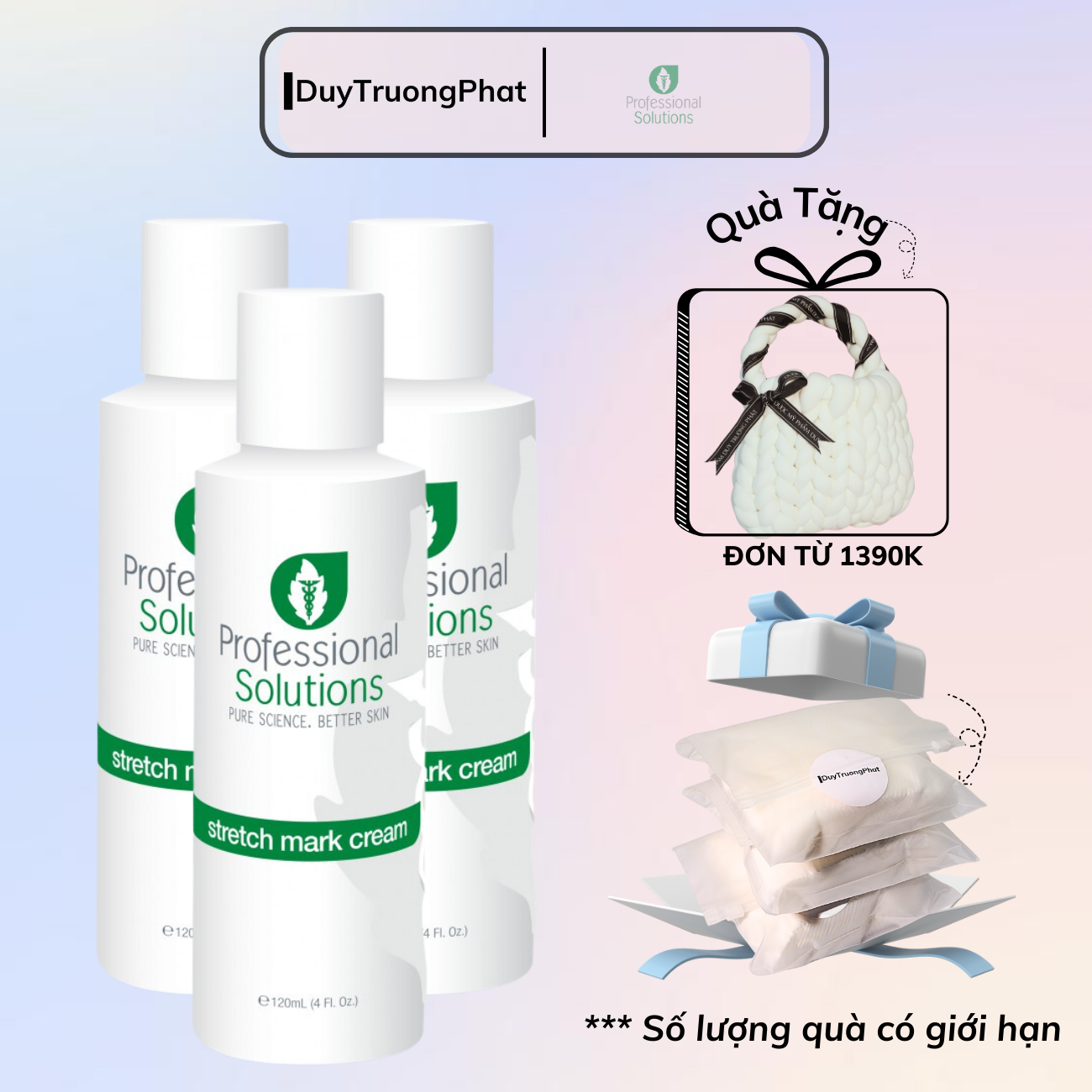 Professional solutions stretch mark cream – kem làm giảm , mờ các vết rạn da và phòng ngừa các vết rạn da