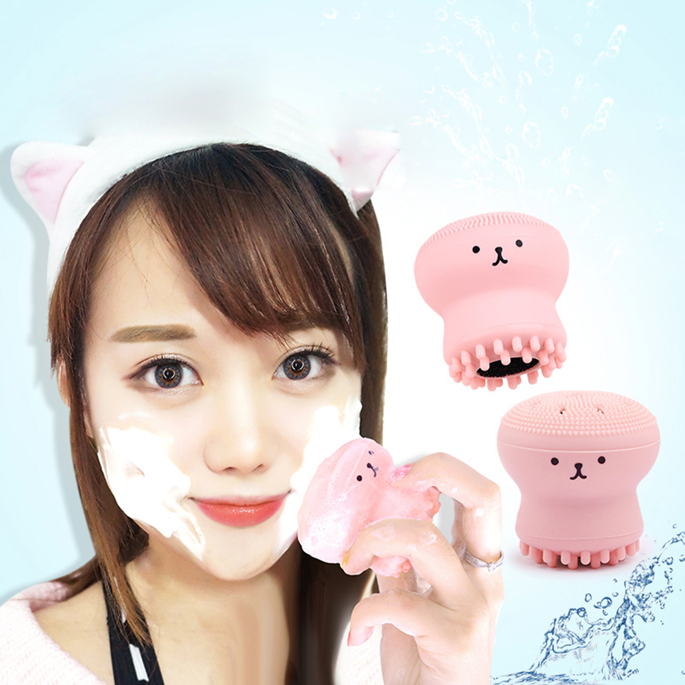 Cọ rửa mặt bạch tuộc etude, cọ rửa mặt massage, cọ rửa mặt tẩy tế bào chết bằng silicon mềm hình chú bạch tuộc đáng yêu