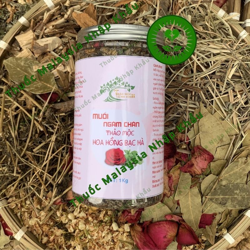 1KG _ Muối ngâm chân, thảo dược hoa hồng, giúp giảm nhức mỏi