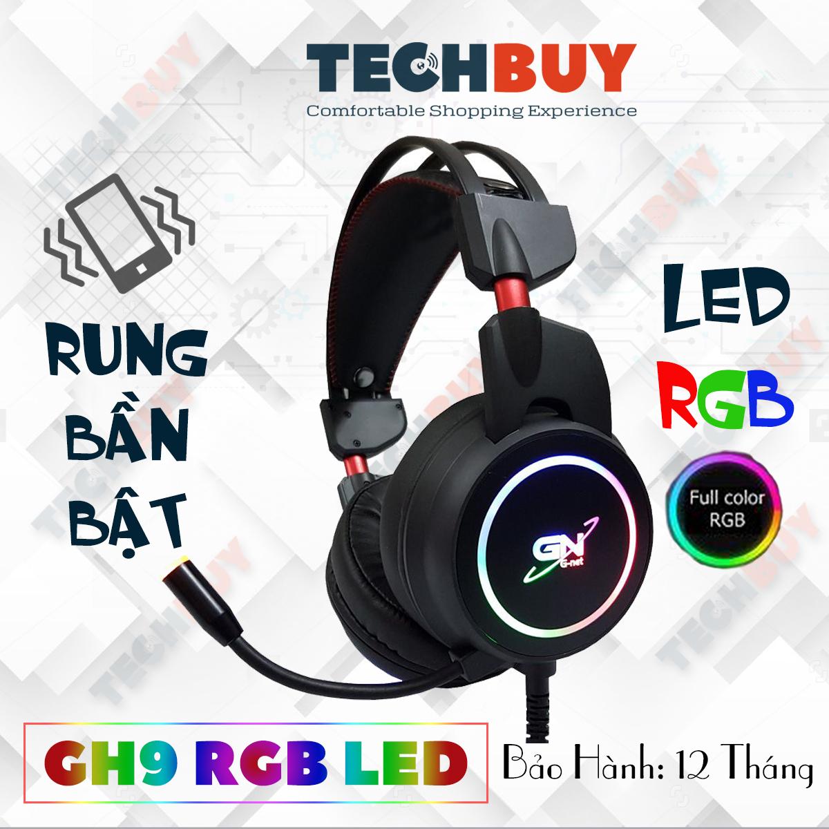 Tai nghe gaming g-net gh9 plus 7.1 rung rgb led i headphone gnet gh9 plus 7.1 rgb led