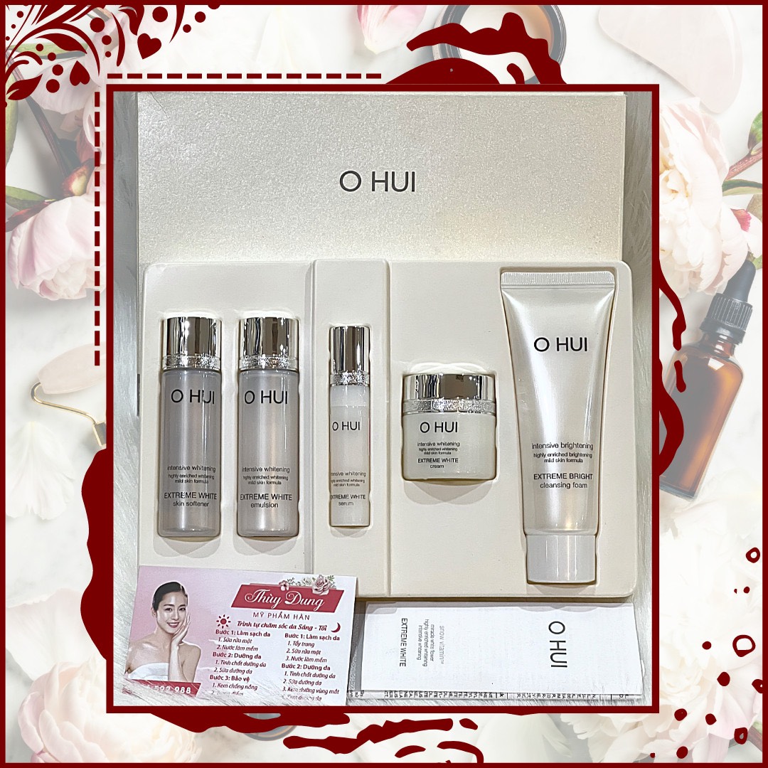 ( Chính Hãng LG VINA) Set Mini dưỡng trắng da Ohui Extreme White 5sp. Date 2026