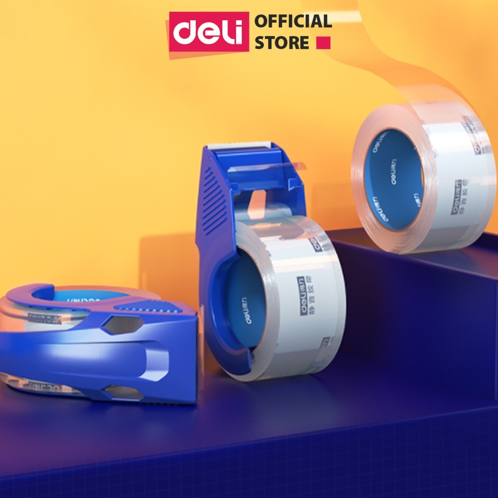 hot Set cắt băng dính không tiếng ồn Deli - 30044