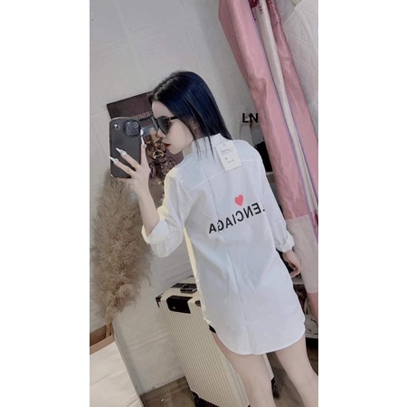 Áo sơ mi blu dài tay chất thô lụa cực trend