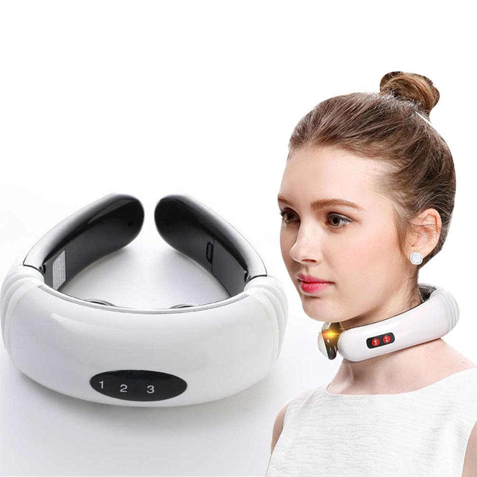 Máy massge cổ vai gáy 3d xung điện thông minh giảm đau nhức vai gáy, đau lưng, mỏi cổ