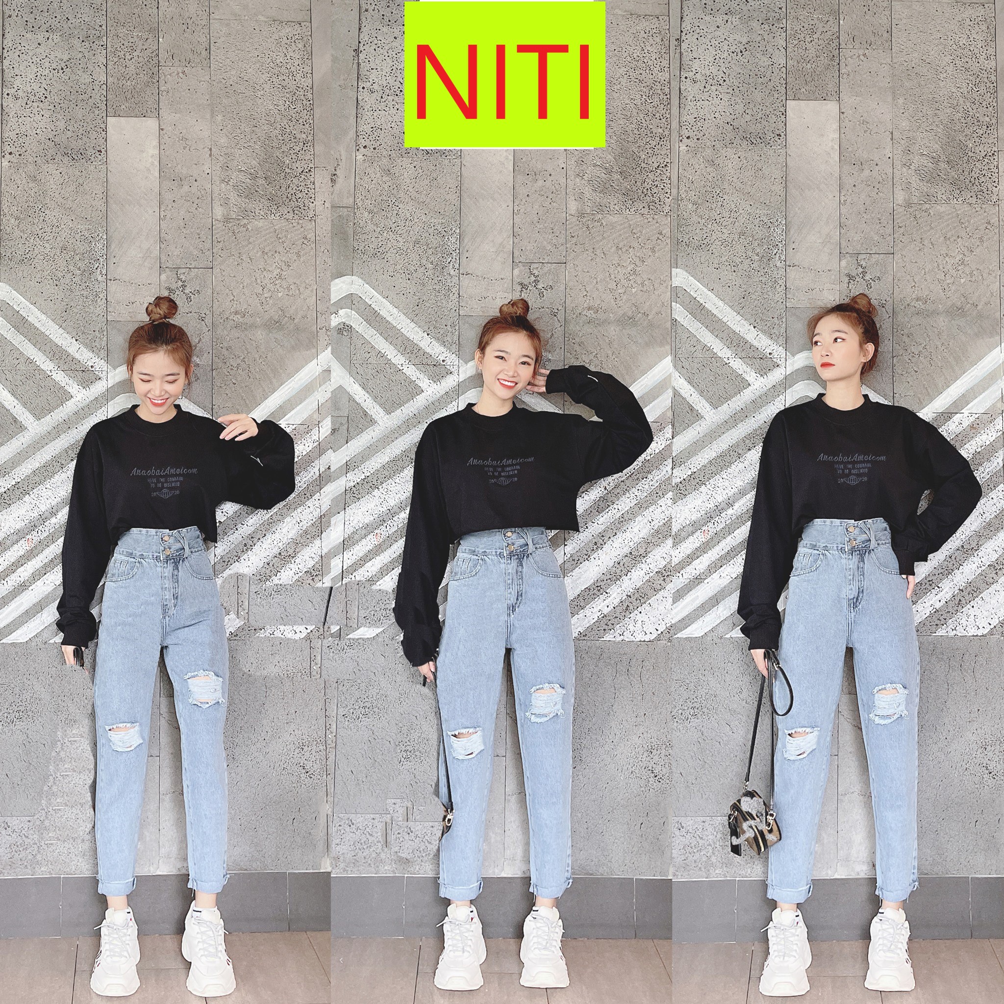 [HCM][ NY335 ] QUẦN BAGGY JEAN NỮ LƯNG CAO XẺ NỬA RÁCH 2 GỐI TO MÀU XANH NHẠT LAI CUỐN CAO CẤP NITI ĐỦ SIZE SML SIÊU PHONG CÁCH ĐỈNH CAO THỜI TRAN TUÔN TRÀO CẢM XÚC ĐÓN TẾT