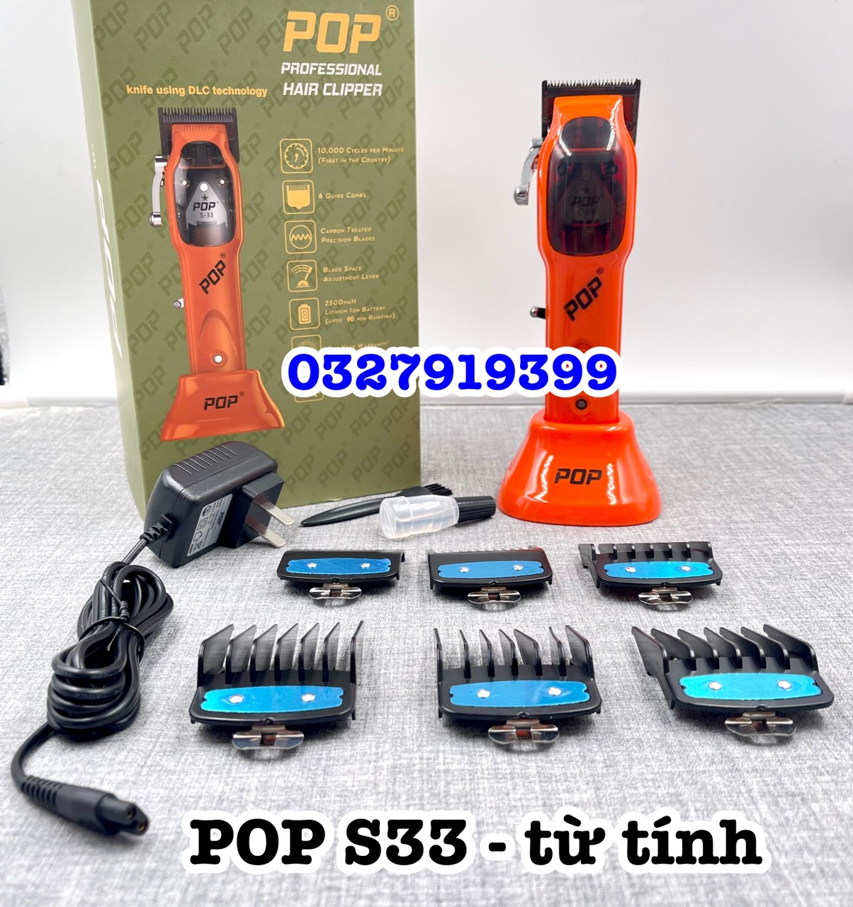 Tông đơ cắt tóc từ tính pop s33 công suất 10w